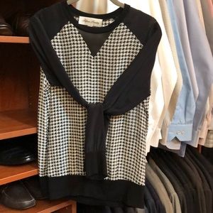 Silk sweatshirt style top